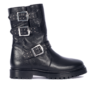 TEX-Stiefel mit Biker-inspirierten Schnallendetail