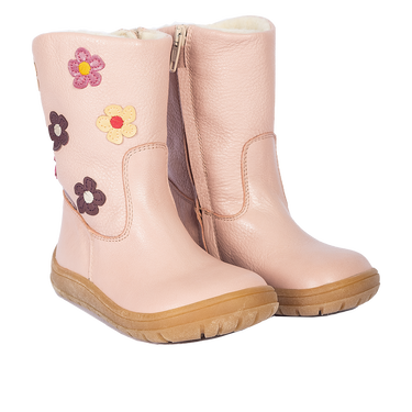 TEX-Stiefel mit Wollfutter und Blumenapplikationen