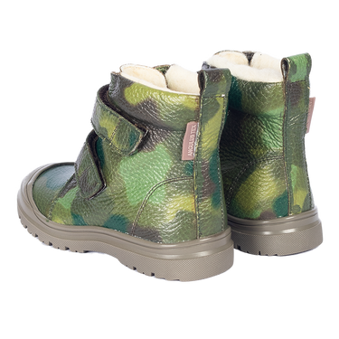 TEX-Stiefel mit Camouflage-Aufdruck und Wollfutter