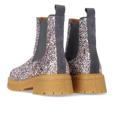 Chelsea Boot mit Glitzer und Track-Sohle