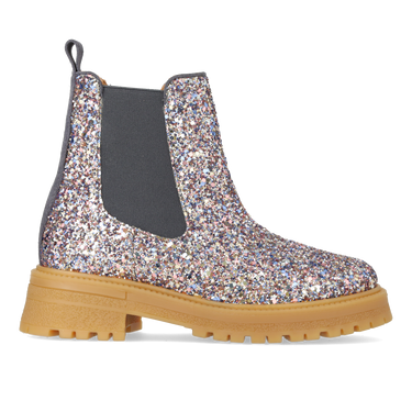 Chelsea Boot mit Glitzer und Track-Sohle