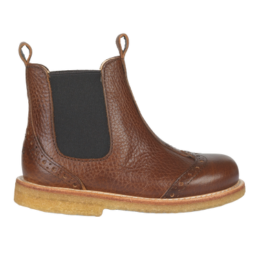 Klassischer Chelsea Boot mit brogue-spitzenmuster