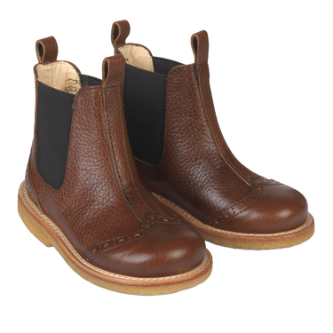 Klassischer Chelsea Boot mit brogue-spitzenmuster